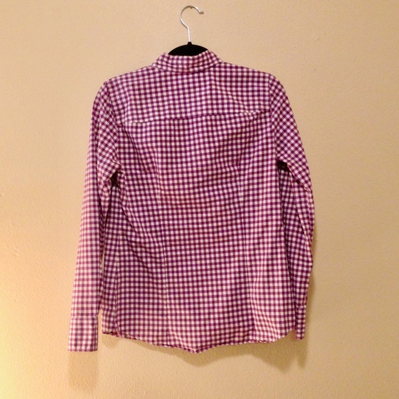 The Perfect Shirt - Purple Gingham Button-Down - Picture 5 of 6
